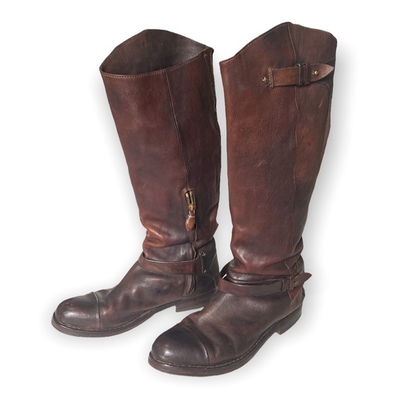 Rag & Bone Abbey  distressed brown riding boots Size 40EU - Picture 2 of 15